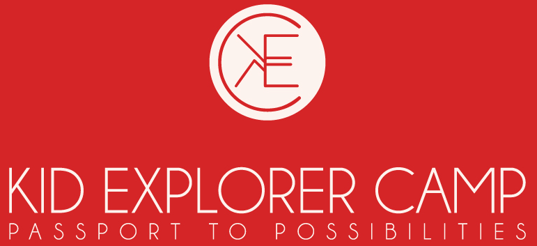 Kid Explorer Camp Bright Red Logo